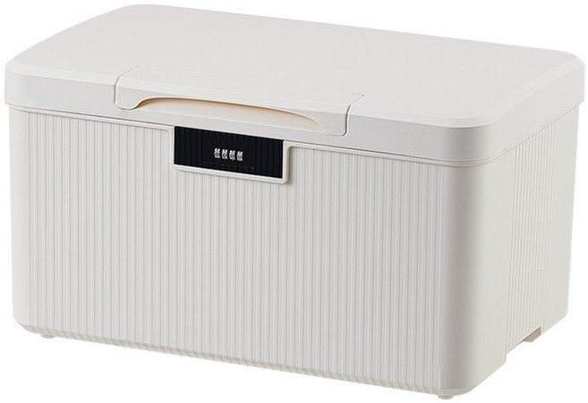 비밀번호 자물쇠 수납박스 잠금 정리함 보안 보관함, 1단, 민트