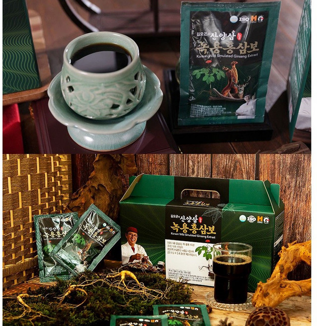 산양삼 녹용 홍삼보 2개월 4개월 하루 한포 침향 나무 선물 효도, 60개, 70ml