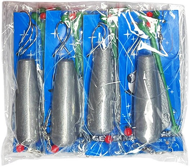 원투 낚시 묶음추 채비 12호 16호 20호 25호 30호 4개입 (묶음추 봉돌채비), 1개