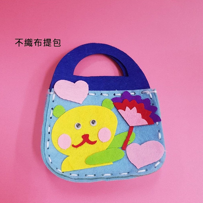 不織布提包, 1個, 橢圓藍, 橢圓藍