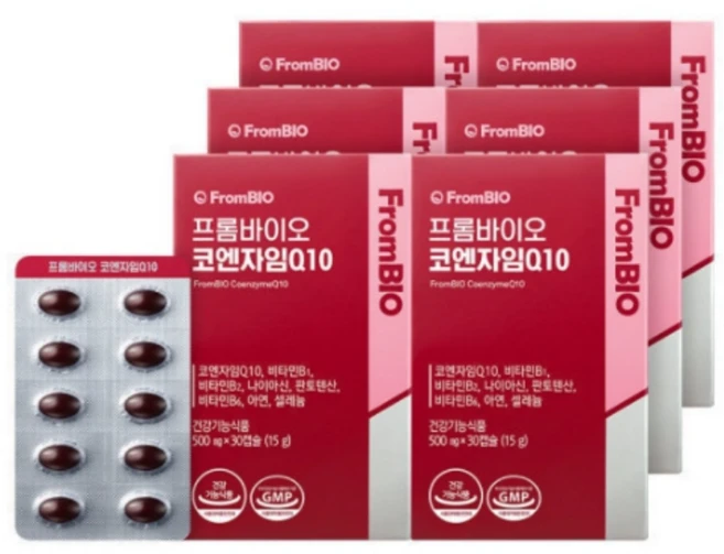 코엔자임Q10 항산화 혈압건강 높은혈압감소 30캡슐x6박스, 30회분, 6개 - 쿠팡