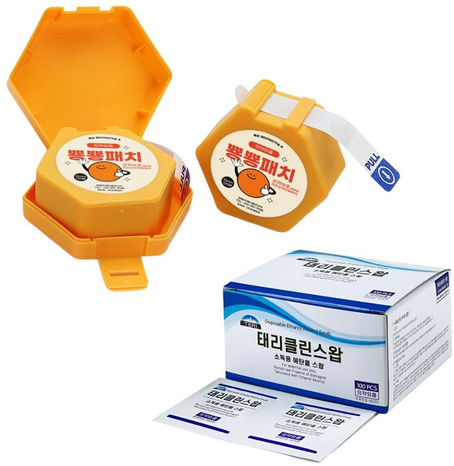 롤타입 여드름패치 뿅뿅패치 120매+태리클린스왑 알콜솜100매 소독 습윤 상처 스팟, 1박스