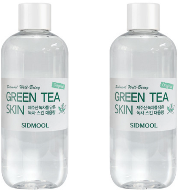 시드물 오리지널 웰빙 녹차 스킨, 500ml, 2개