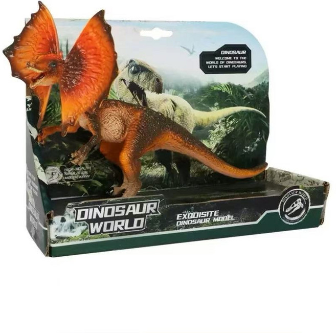 DINOSAUR WORLD 雙冠龍模型 逼真造型恐龍玩具, 1個