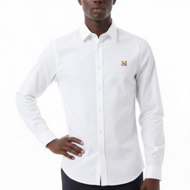 공식정품 메종키츠네 남성 셔츠 남방 MAISON KITSUNE FOX HEAD EMBROIDERY CLASSIC SHIRT (MM00409WC5010-P100) (폭스 헤드 자