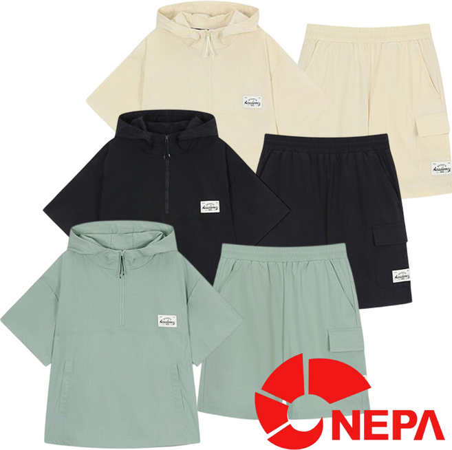 매장발송 네파 키즈 공용 아노락 상하의 세트 여름 운동 일상 외출 소풍