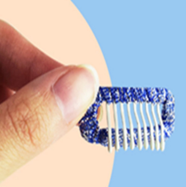 삼공 강아지 포인트삔 강아지머리핀초소형, 파랑