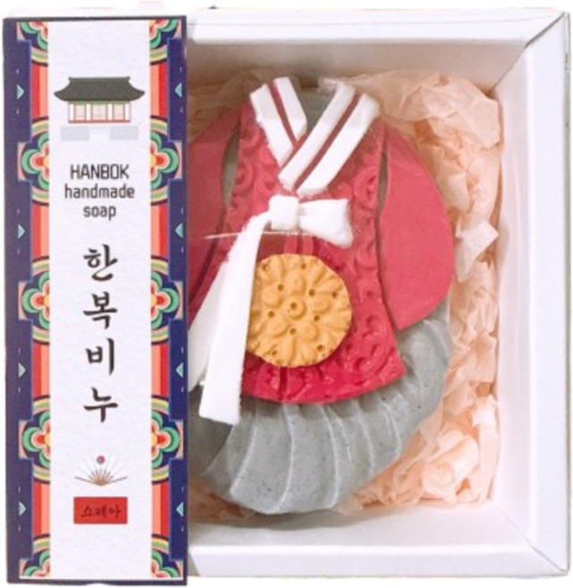 남자 한복비누 수제비누 돌잔치 결혼 답례품 한국 전통 선물 쇼페아, 1개입, 100g