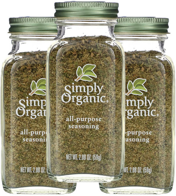 Simply Organic All-Purpose 시즈닝 59g 3팩, 3개