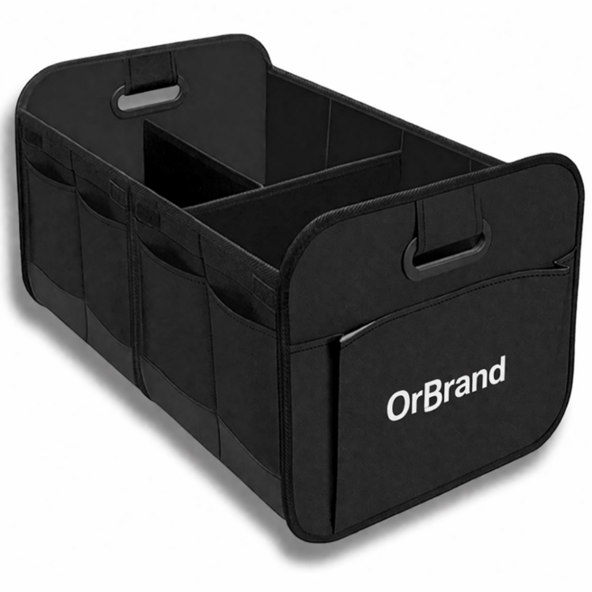 오어브랜드 접이식 차량 수납 자동차 트렁크정리함, 블랙