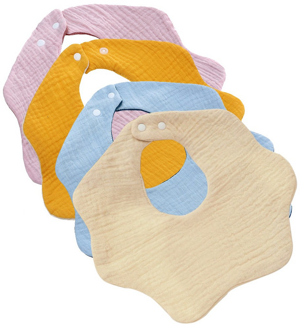 미라클 베이비 6중 요루거즈 턱받이 4종 세트