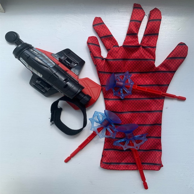 웹슈터 거미줄발사기 마블 히어로 스파이더 맨 피규어 완구 손목 발사기 애니메이션 어벤져스 액션 코스프레 장갑 웹 슈터 소품 선물
