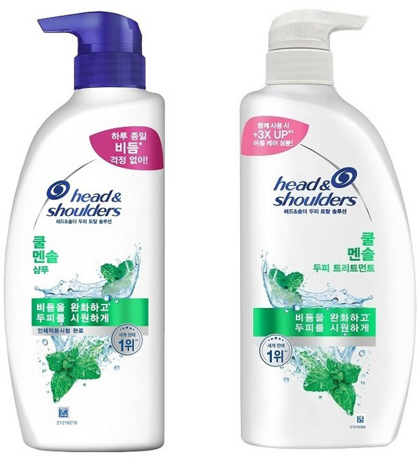 헤드앤숄더 쿨 멘솔 샴푸850ml + 린스850ml, 2개, 850ml