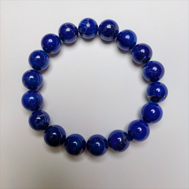 晶石幸運 青金石手串 皇家藍手鍊 珠徑11-12mm