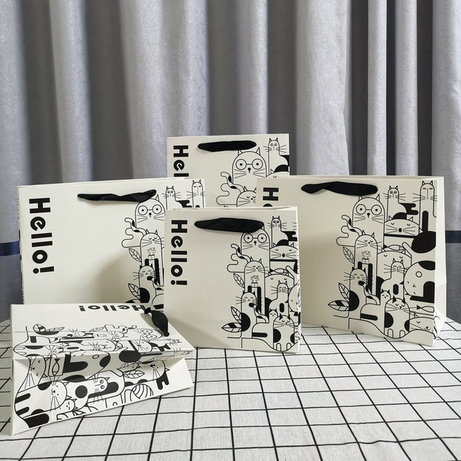 지구별 큐트 고양이 캐릭터 선물 3종 쇼핑백 세트, [사이즈별] 3종 세트