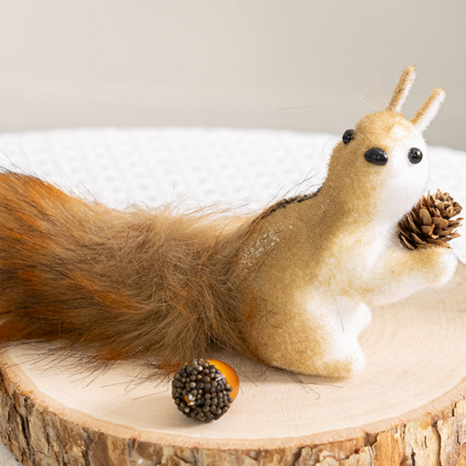 다람쥐 인형 장식모형, 1개, 깨작