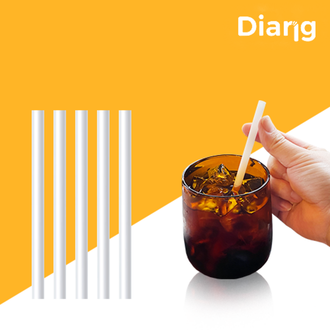 7x160 커피용 벌크포장 300개 미니 생분해빨대, 1개, 300개입