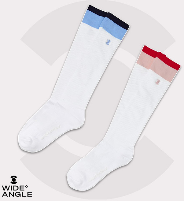 여성 골프 스타킹 양말 와이드앵글 탑 컬러 조직 니삭스 WWP25S06, (P5) 핑크