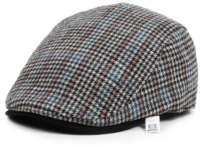 비토스 국내제작 클래식 하운드투스 안감 울 헌팅캡 파크골프모자 도리구찌