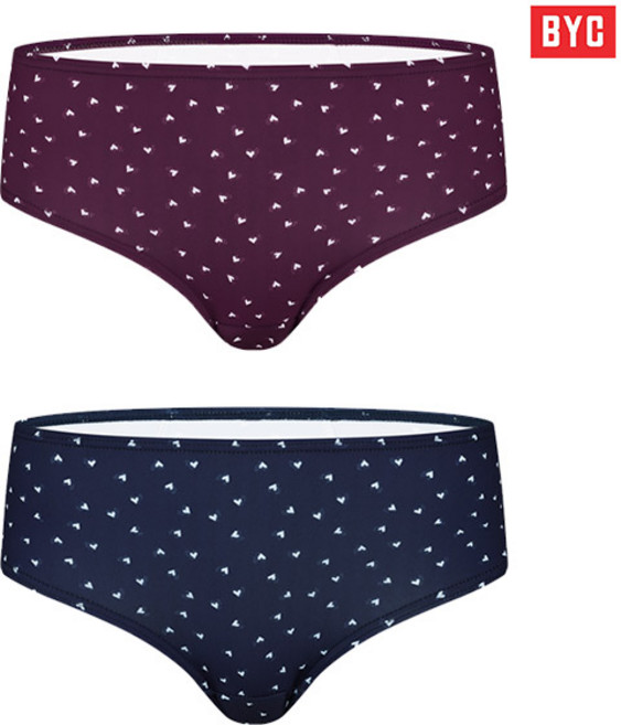 BYC 쁘띠걸 주니어 면스판 위생팬티 2매입 / 방수포를 덧대 그날에도 안심착용