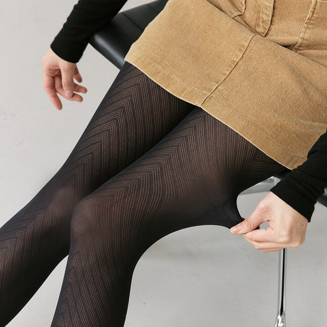 유니크 헤링본 패턴 팬티 스타킹 1매