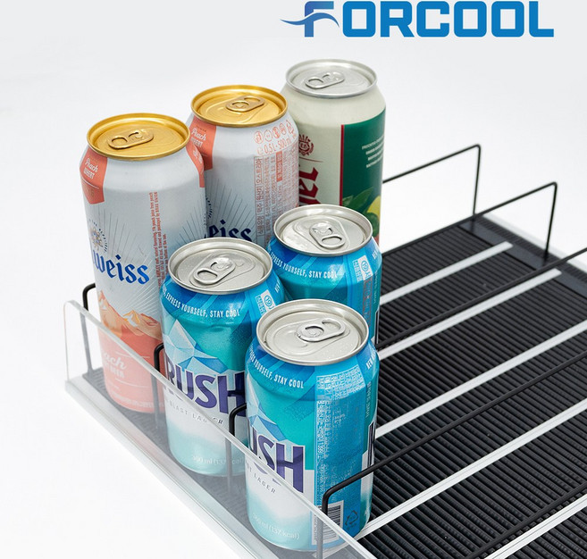캔 음료 디스펜서 스르륵 선반 업소핏 블랙 롤링 편의점 냉장고 트레이, 1개