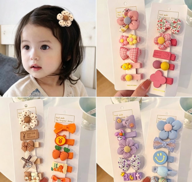 兒童髮夾不傷發胎毛嬰兒汗毛夾子頭飾女髮卡嬰幼兒小女孩髮飾