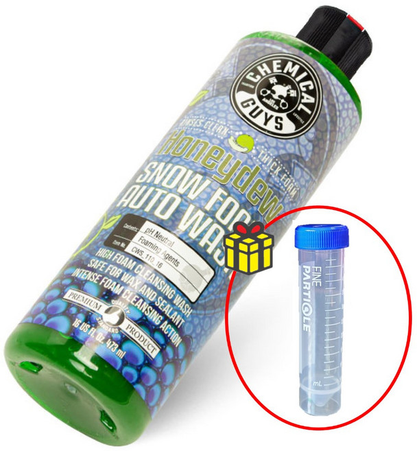 케미컬가이 허니듀 스노우폼 카샴푸 중성 버킷 세차 샴푸 폼건샴푸 473ml+소분용기, 1개, 473ml