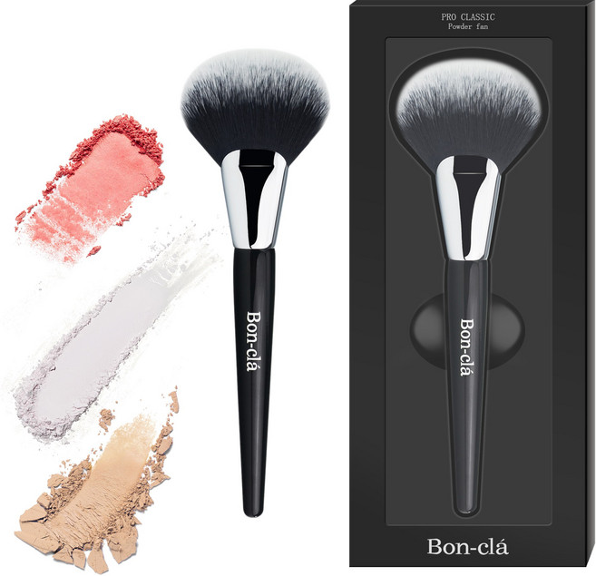 [봉클라] NO.3 파우더 팬 브러쉬, 1개, 유분기 컨트롤