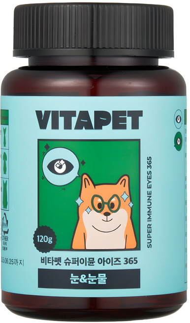 비타펫 살안찌는 강아지 눈 영양제 루테인 지아잔틴 백내장예방 90일분, 90정, 눈물개선/눈건강, 1개
