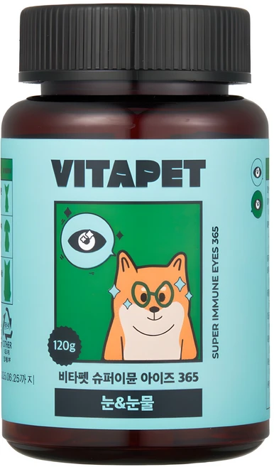 비타펫 살안찌는 강아지 눈 영양제 루테인 지아잔틴 백내장예방 90일분, 90정, 눈물개선/눈건강, 1개 - 쿠팡
