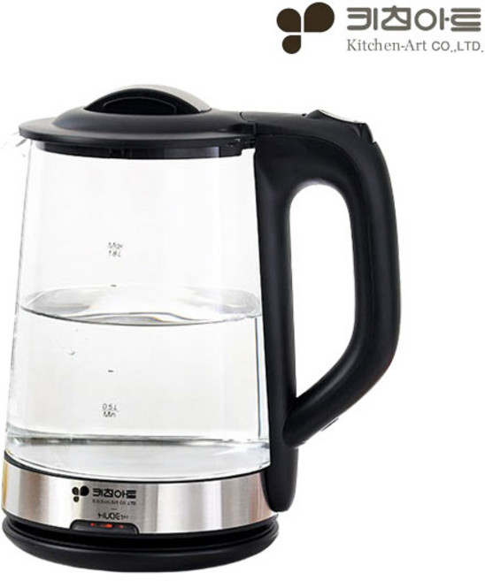 키친아트 허브 전기포트 대용량 1.8L KSJ-BEK18 (블랙)