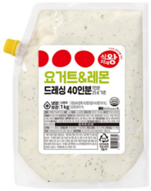 푸디스트 식자재왕 요거트레몬드레싱, 1개, 1kg