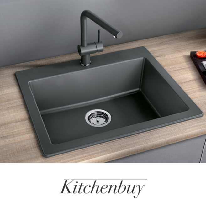 아스타 주방싱크볼 엔지니어스톤 씽크볼 AES650, 화이트, 1개