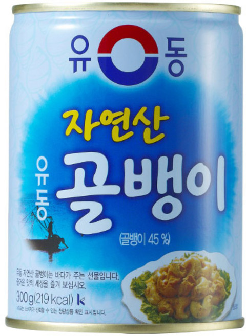 유동 자연산 골뱅이 통조림, 300g, 4개