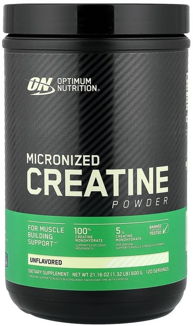옵티멈 뉴트리션 Optimum Nutrition 미분화 크레아틴 파우더 무향 600g1.32lb141418원산지:기타, 1개 - 쿠팡