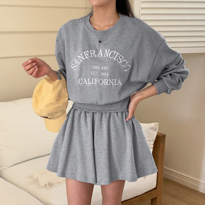 마이쏭 여성 상하세트 오클맨투맨치마바지세트