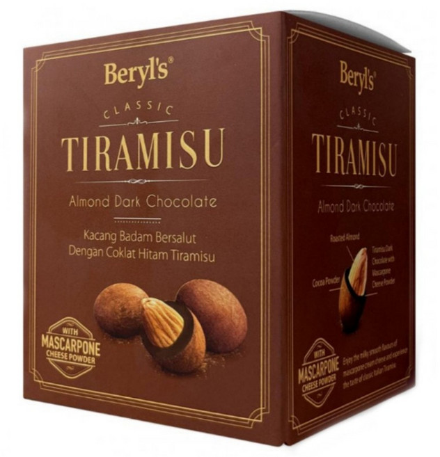 버릴스 티라미슈 아몬드 다크 초콜릿 Beryl's, 2개, 100g