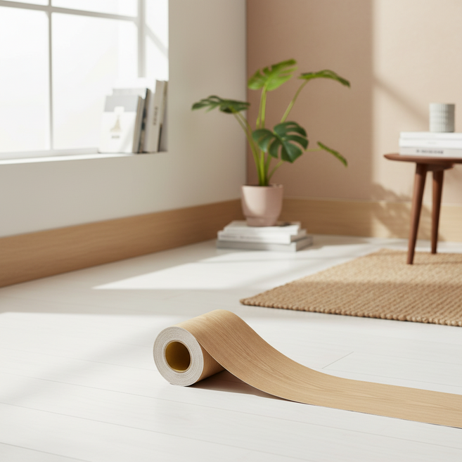 셀프 인테리어 몰딩 시트지 10cm 2.5m 프루티오크 띠벽지 샷시 리폼 필름, 단품