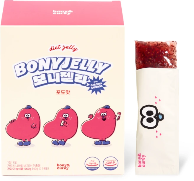 보니앤커비 보니젤리 포도맛 가르시니아 1 000mg, 2박스, 14회분 - 쿠팡