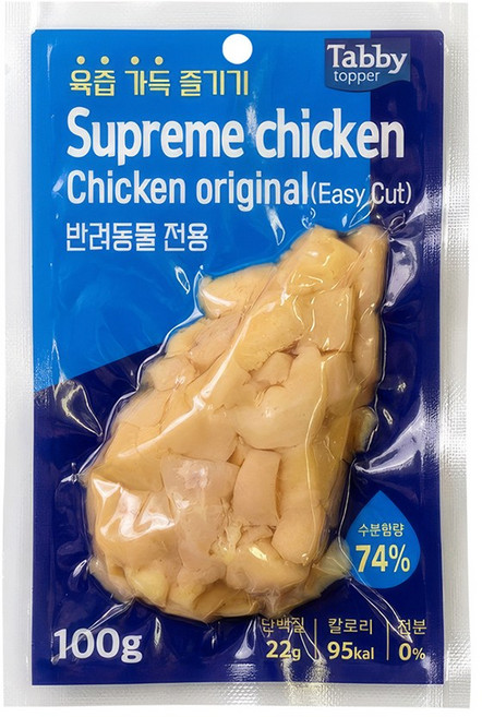 테비 슈프림 치킨 무전분 고양이간식, 1개, 100g, 오리지널 이지컷