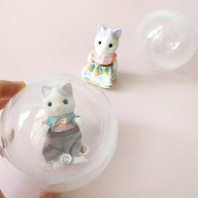 10개 세트 100mm 투명뽑기볼 뽑기캡슐 투명 캡슐 대형