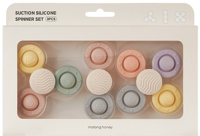 말랑하니 유아용 흡착스피너 빙글빙글 3종세트, 3종 1set, 1개, 3종 1set