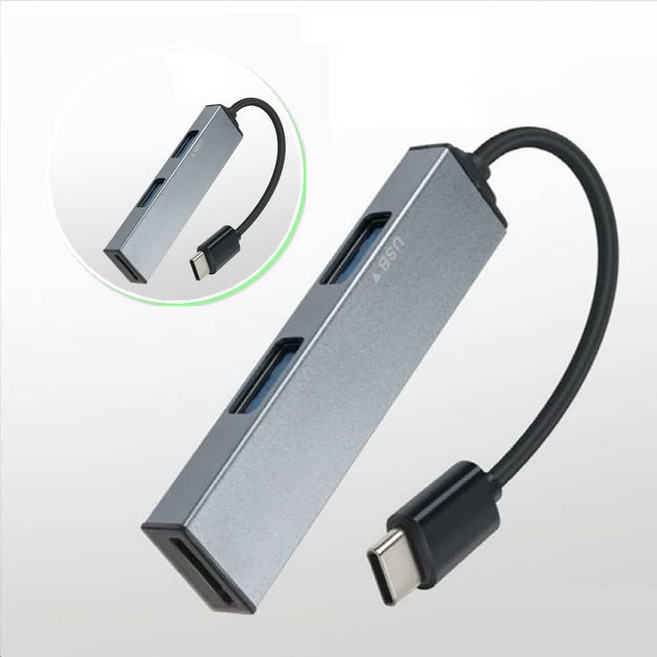 쌍문상회 지금 필요한 TF카드 멀티 3in1 SD C Type USB C타입 허브 3.1 2port 카드리더기 외장형 Coms Micro 2.0x2포트 k31872EA, 본상품