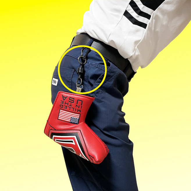 자석 퍼터 키퍼 커버 집게 홀더 골프 악세서리 선물 필드 용품 키링, 1개