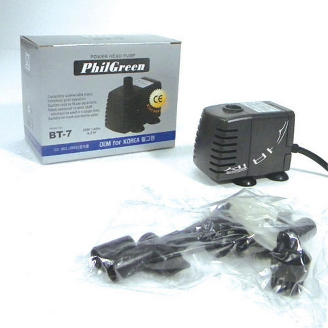 필그린BT-7(7W) BT-10(10W)BT-20(20W) 모터 펌프수중 모터저면 여과기, 1개, 10W