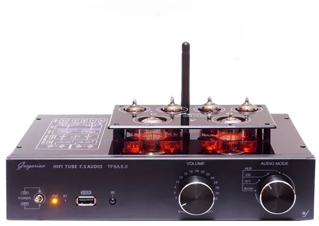 클래식 6922 라인 튜브 프리앰프 블루투스 5.0 A 오디오 애호가 6K4 HIFI 비닐 포노 USB 무손실 재생, 01 AC 100V-240V