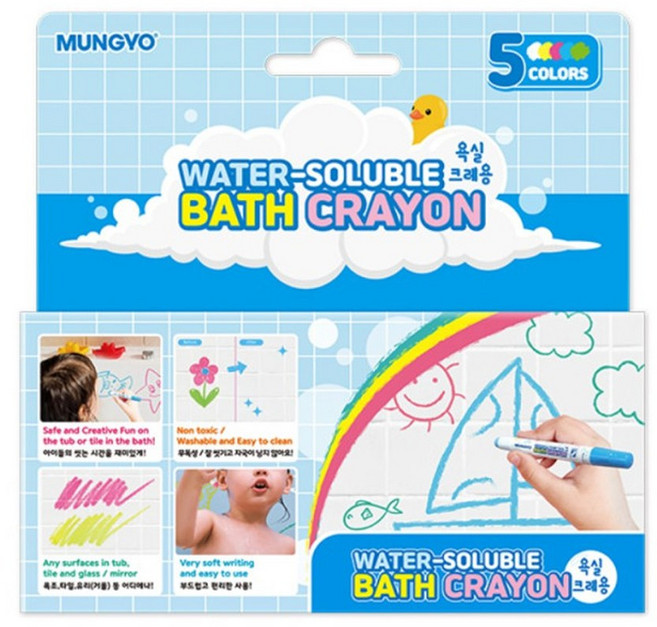 문교 욕실 크레용 MWBC-5A, 5색, 6개