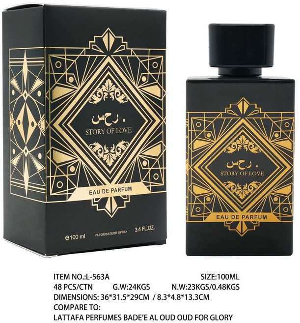 STORY OF LOVE 100ml 中東烏木香水 持久留香, 1個, L563A,100ml