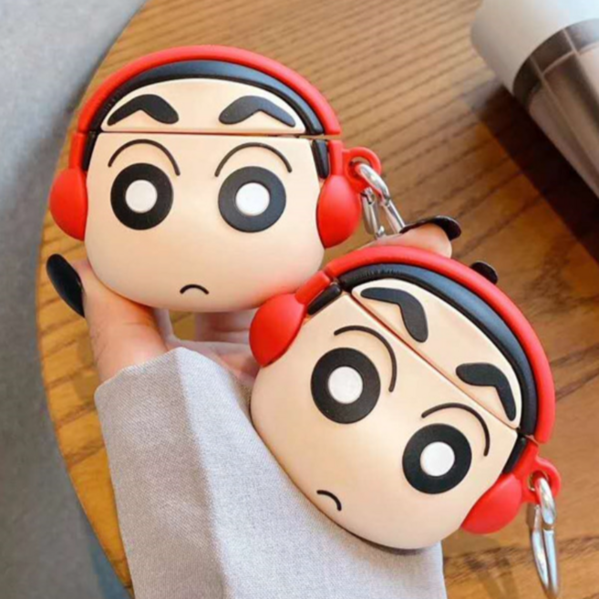 개구쟁이친구들 에어팟케이스 프로1 프로2 전용 + 에어팟 청소키트, 헤드셋얼굴, 에어팟PRO1/2겸용, 1개